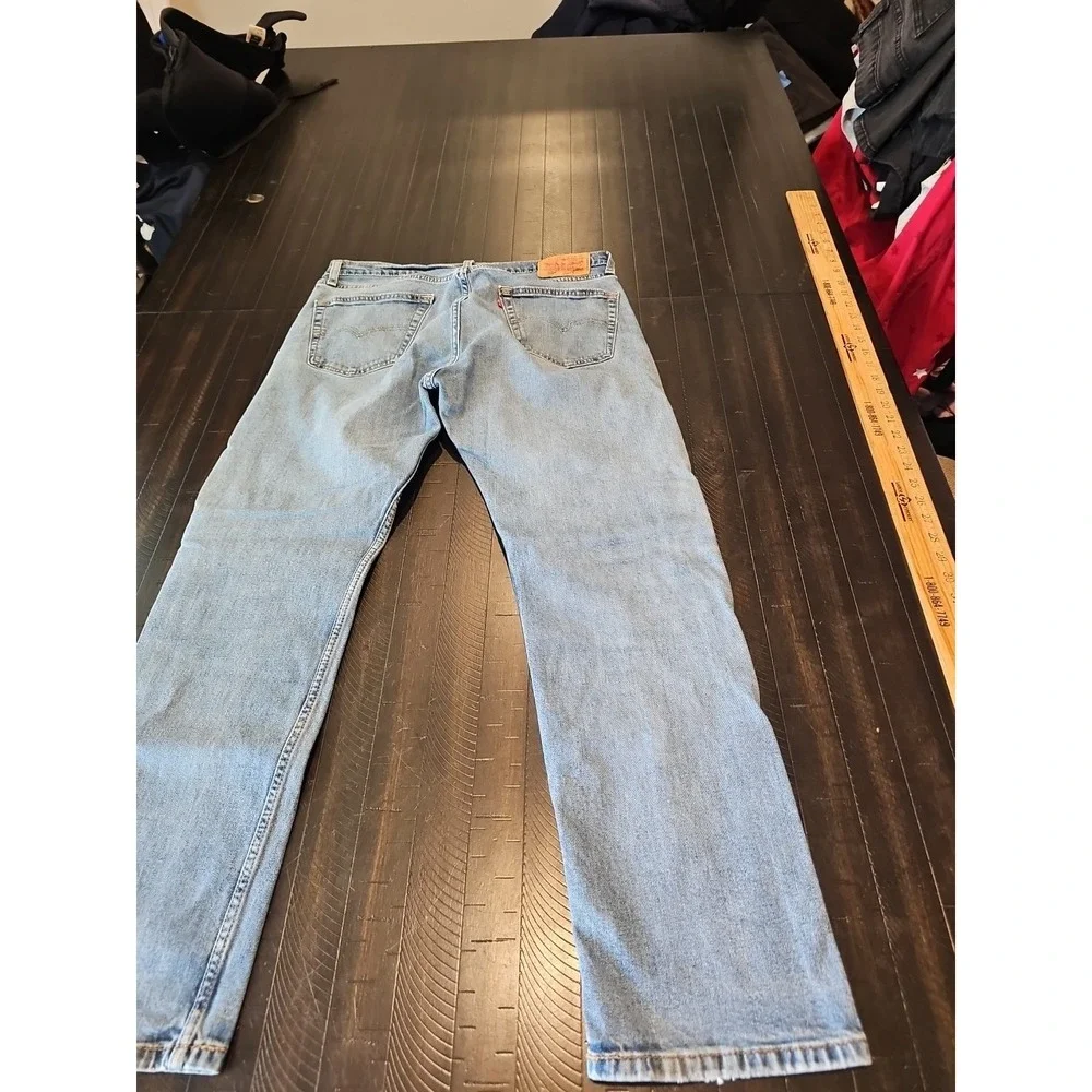 Levi's Mens Blue 505 Straight Leg Denim Jeans Slight Stretch Med Wash Size 34x30